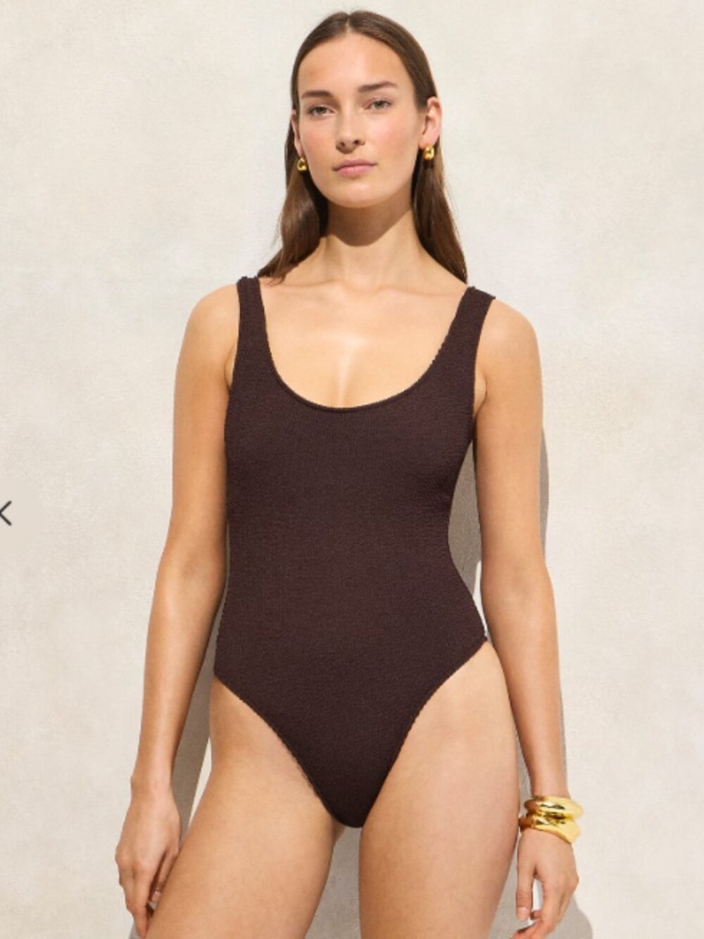 J.Crew Claudia Scrunchie One-Piece Swimsuit Brown Size 0